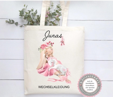 Preview: ♥ zauberhafte Tasse Emailletasse Ballerina Einhorn Boho Name,  Wunschname, KITA Kindergarten, Einschulung, Dankeschön, Abschied, Jubiläum, Geschenk, Becher von Lüttentüddel